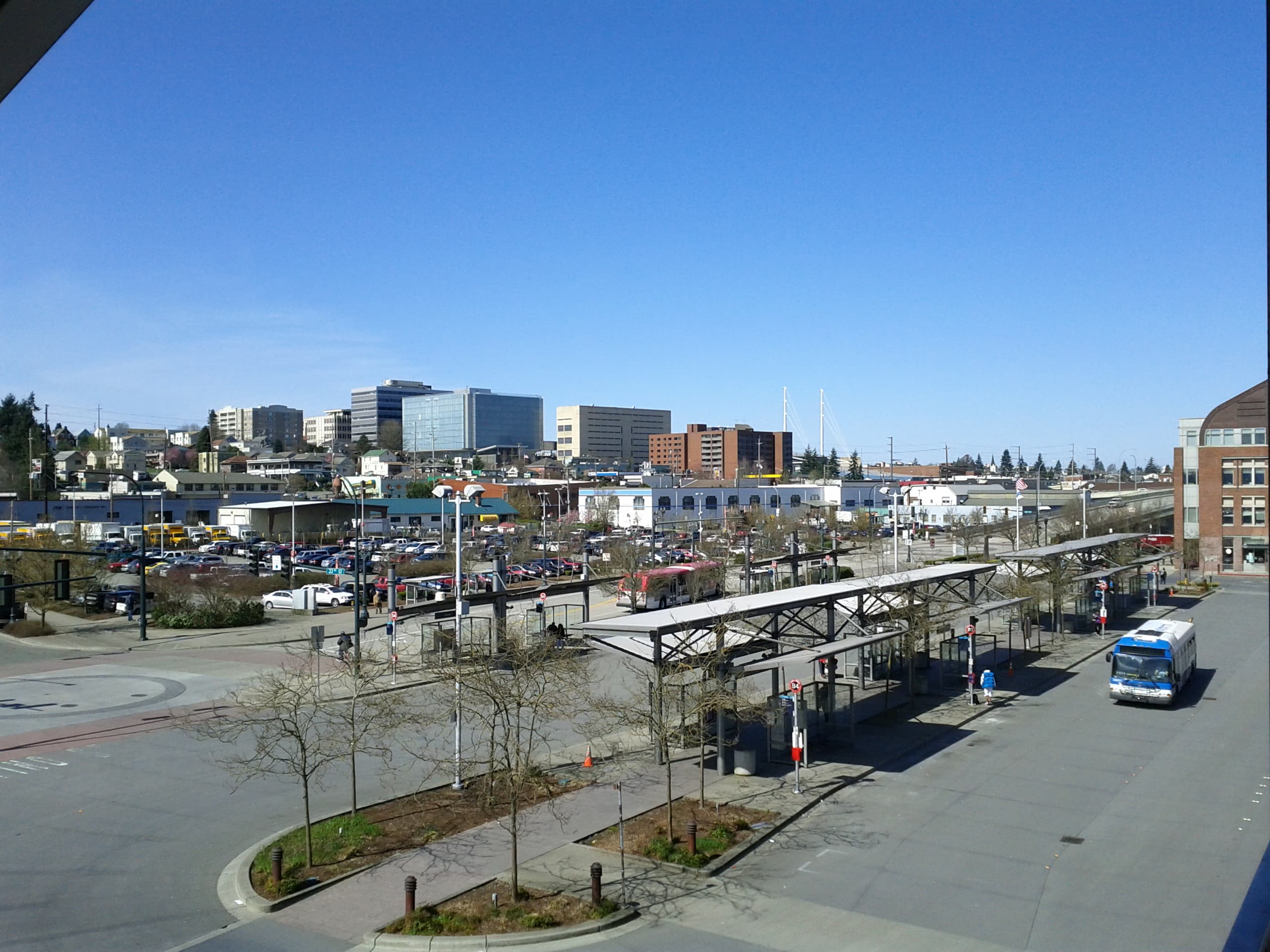 Everett, Washington skyline seen from Everett Station