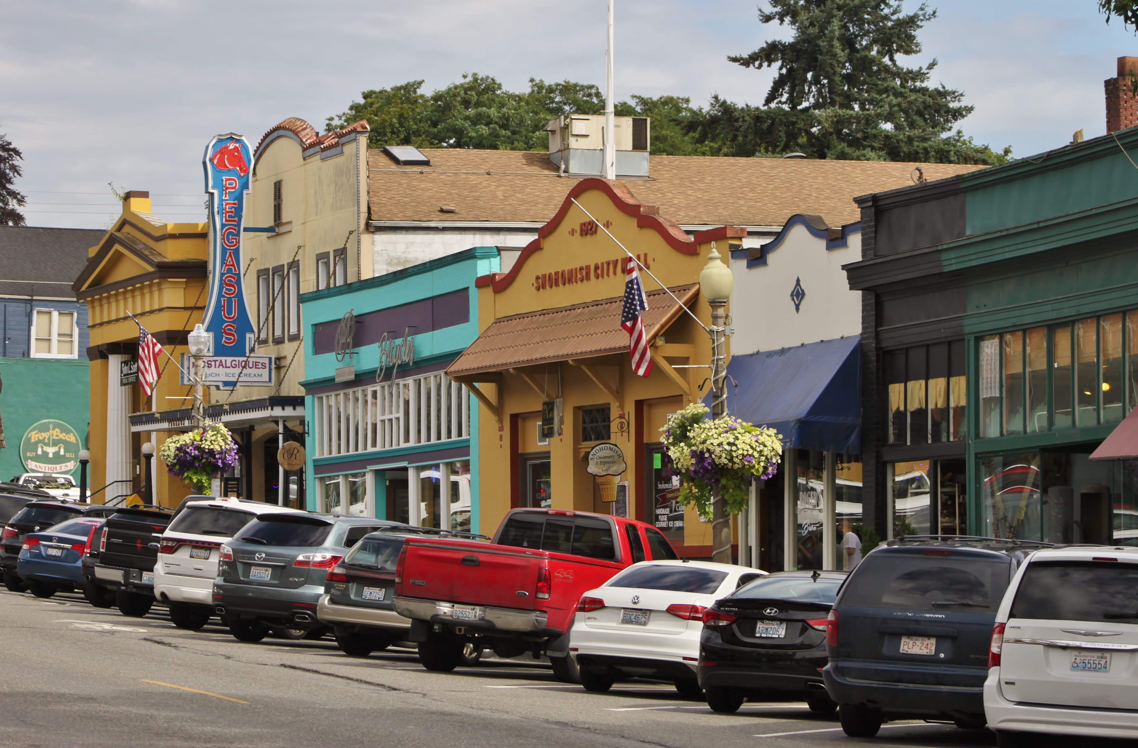 Snohomish, Washington historic downtown storefronts